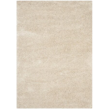 Safavieh Charlotte Shag Power Loomed Rectangle Rug- Ivory- 5 ft. 1 in. x 7 ft. 6 in. SGC720A-5